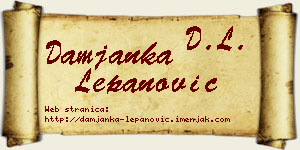 Damjanka Lepanović vizit kartica